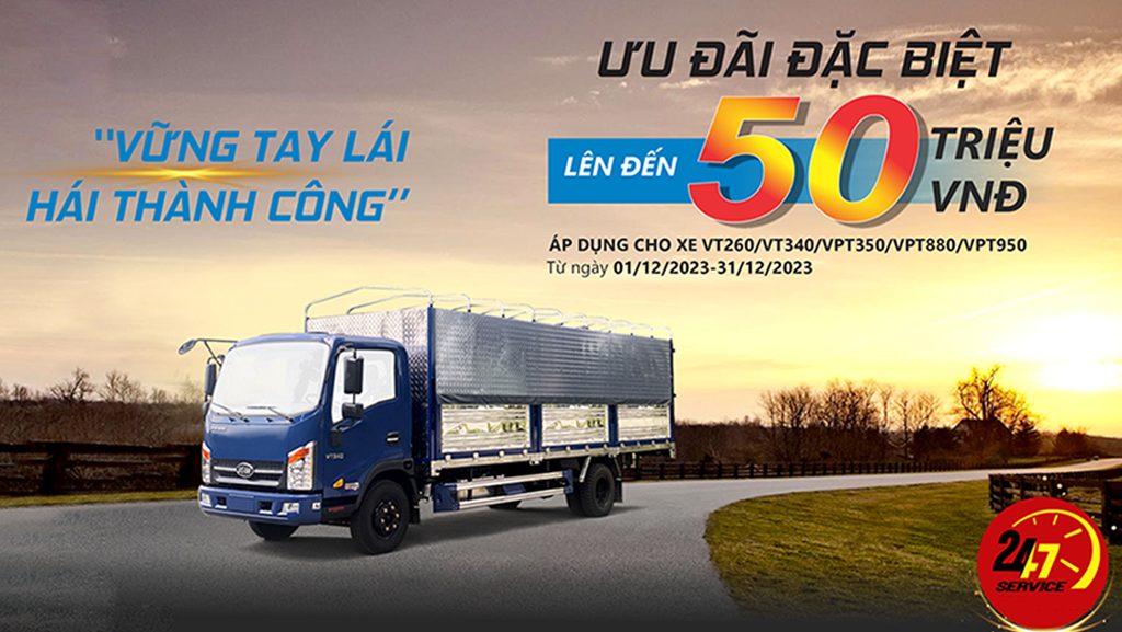 Khuyến mãi xe tải Veam tháng 12