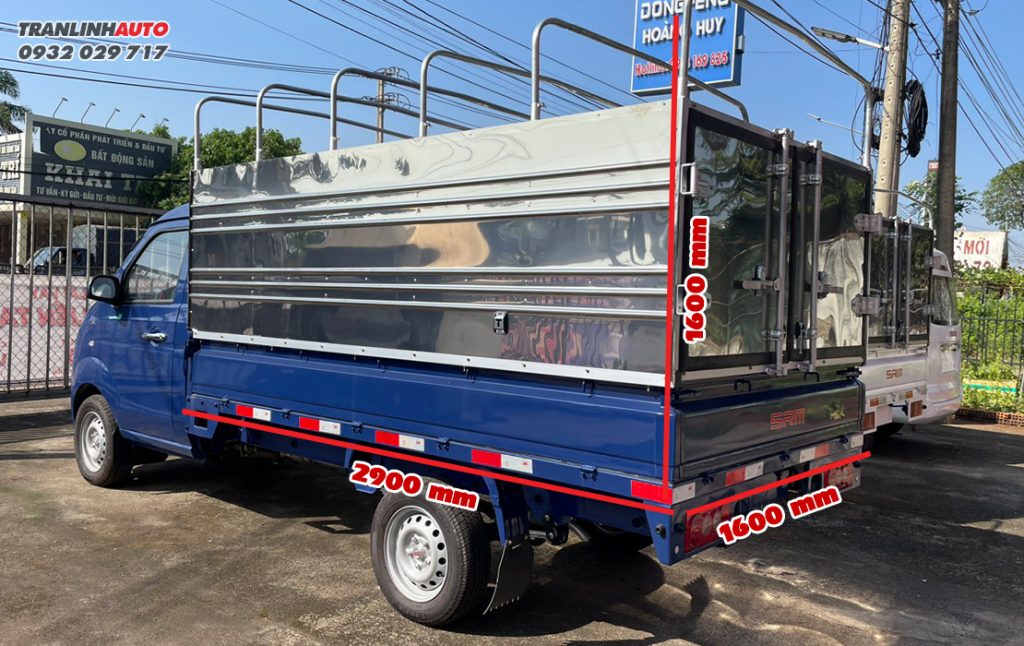 Thiết kế thùng xe tải Srm T30 tải trong 930 kg thùng dài 2m9