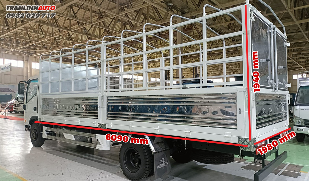thùng tiêu chuân xe tải Veam Vt340