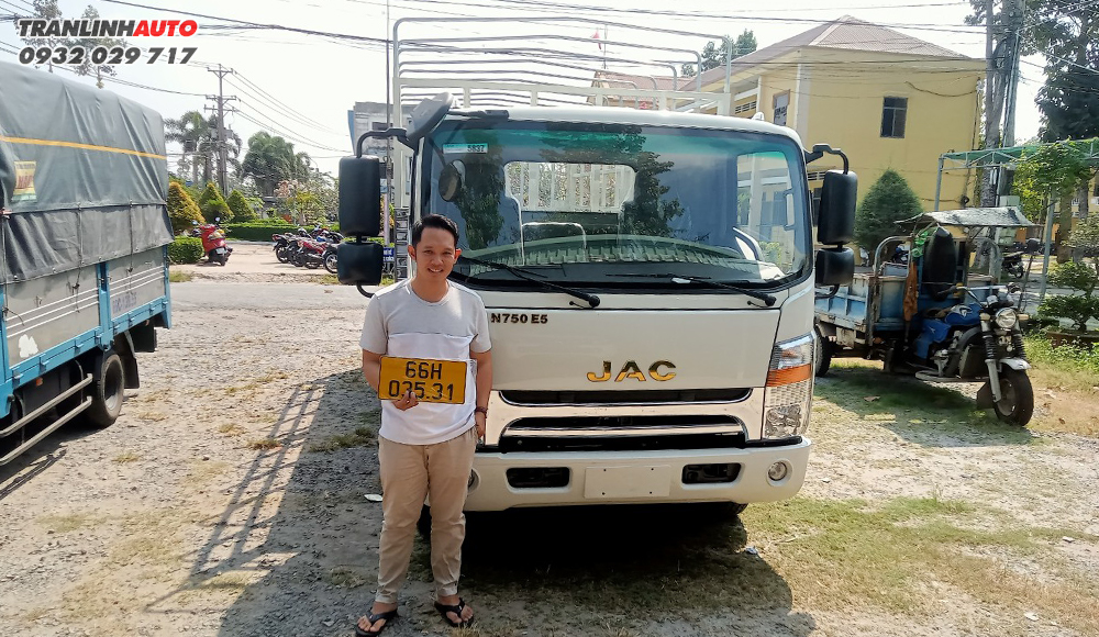 Bàn giao xe tải Jac N750 về khách hàng Đồng Tháp