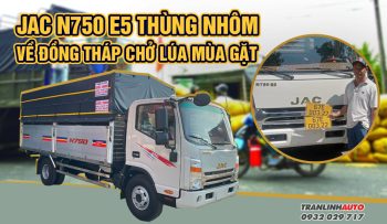 Khách hàng ở An Giang chọn xe N750 phụ vụ bà con chở lúa mùa gặt. 