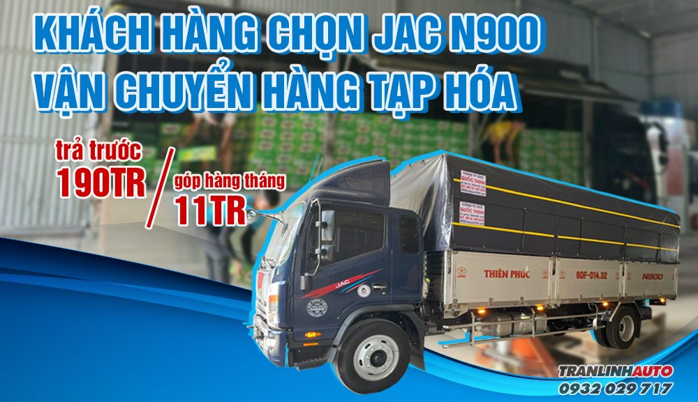 Jac N900 vận chuyển hàng tạp hóa