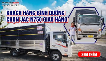 Công ty Bình Dương Nhận xe Jac N750 giao ngyên vật liệu đến đối tác