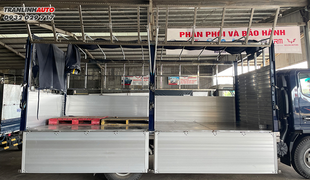 Xe Jac n750 thùng nhôm mở vỉ