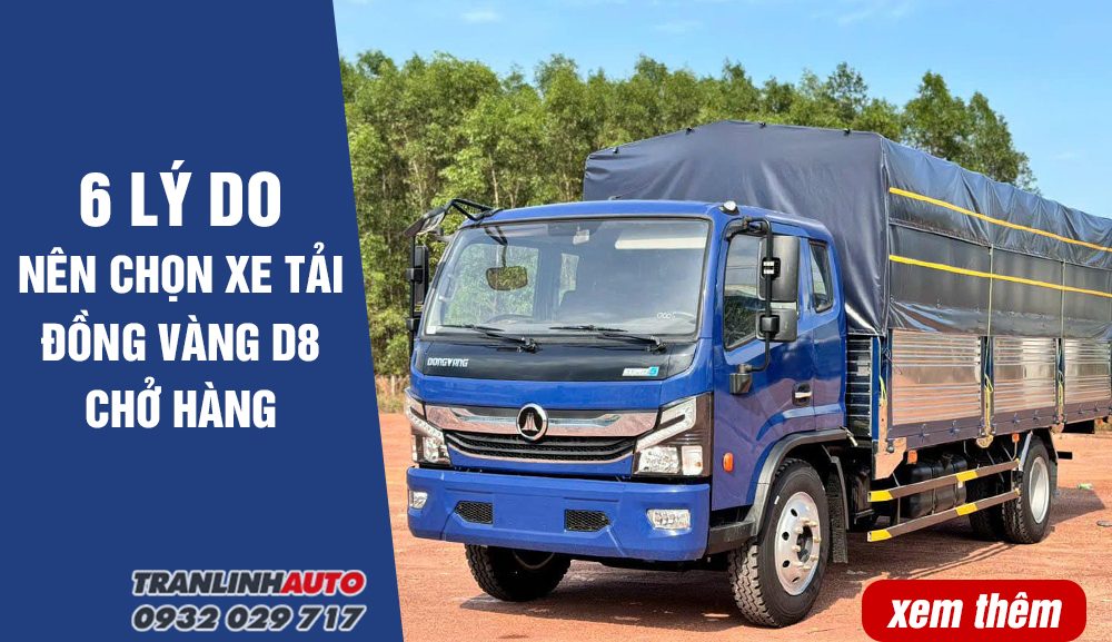 6 LÝ DO NÊN CHỌN XE TẢI ĐỒNG VÀNG D8 CHỞ HÀNG