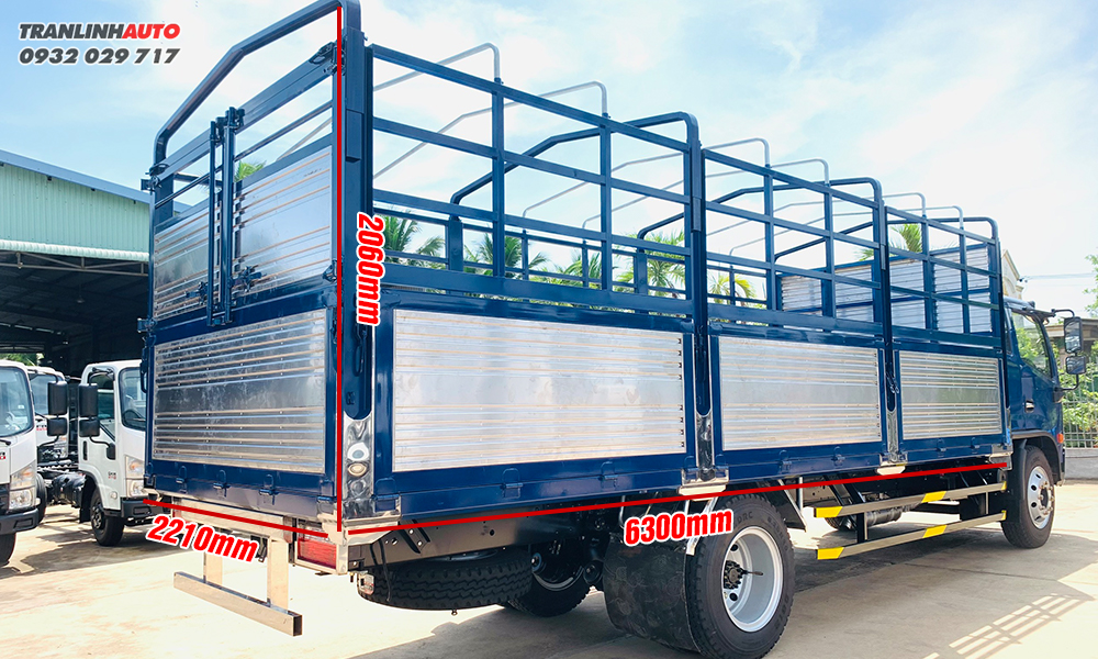 Tải trọng xe 8 tấn và thùng dài 6m3