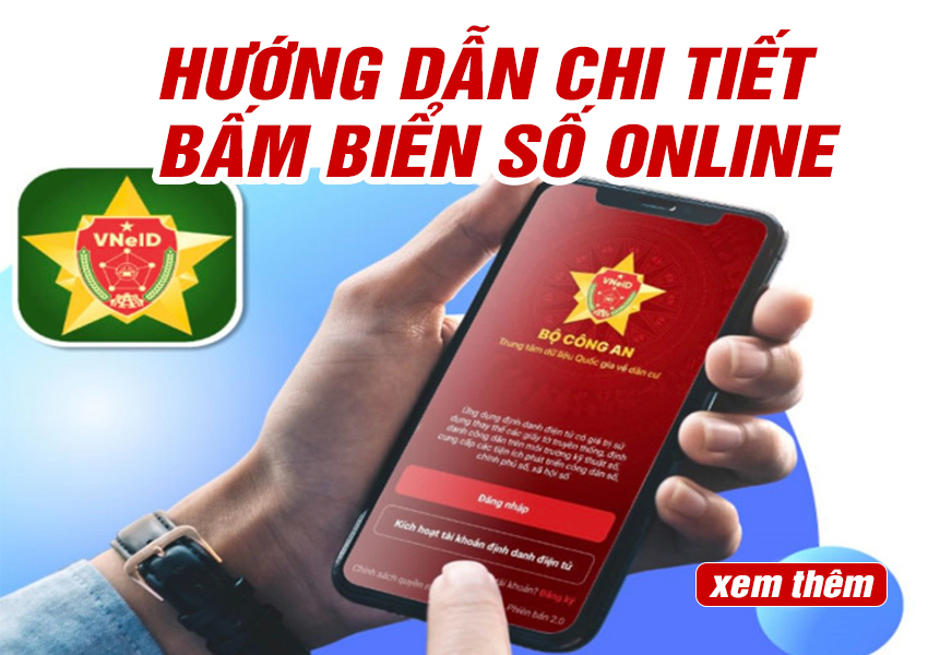 Hướng dẫn cách bấm biển số online