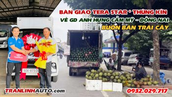Bàn giao xe tải Tera Star Plus thùng kín về Cẩm Mỹ Đồng Nai